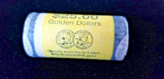 U.  S.  Roll Of 2000d Sacagawea Golden Dollar Coins