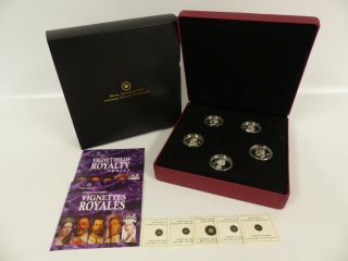 2008 - 09 Canada 15 Dollars Sterling Silver Coin Set Vignettes Royalty