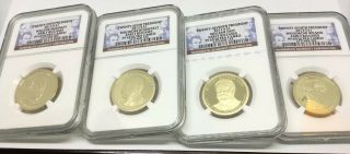 2013 S Presidential Dollar 4 - Pc Set Early Releases Ngc Pf69 Ultra Cameo