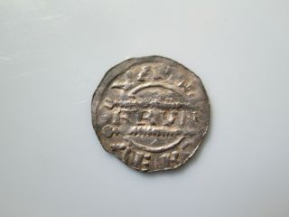 Netherlands 11 century silver denar Leeuwarden gf.  Bruno III 1050 - 57 Dbg.  502 2