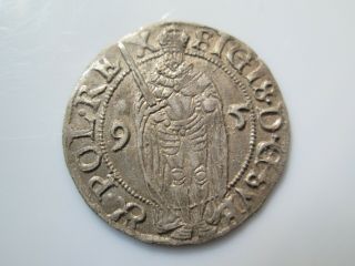 Sweden medieval silver coin,  Sigismund 1 öre 1595 Stockholm QUALITY 2