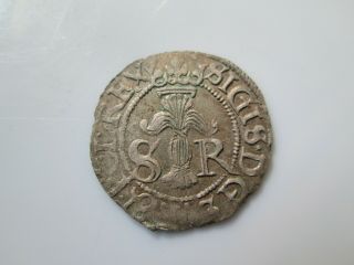 Sweden Medieval Silver Coin,  Sigismund 1/2 öre 1599 Stockholm