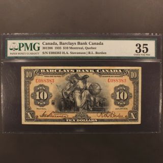 Canada - Barclays Bank 10 Dollars 1935 Ch 30 - 12 - 06 - P S948c Banknote Pmg 35