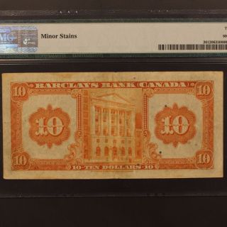Canada - Barclays Bank 10 Dollars 1935 CH 30 - 12 - 06 - P S948c Banknote PMG 35 4