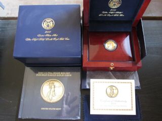 U.  S.  2009 Ultra High Relief Double Eagle Gold Coin W/original Boxes/coa/
