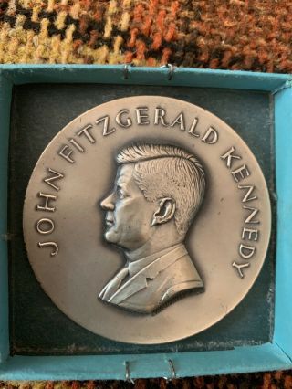 John F Kennedy 6 Ounce Medallic Art Official Inaugural Medal 1961 Silver 999