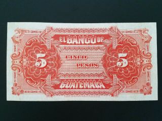 Guatemala 5 Pesos,  febrero 4 1915 banco de Guatemala uncirculated 2
