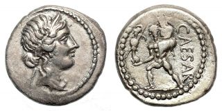 Aet Julius Caesar Ar Denarius.  Ef/ef -.  Venus - Aeneas.
