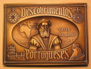 Vasco Da Gama / India 500 Years Discoveries / Big Bronze Medal By J.  Coelho