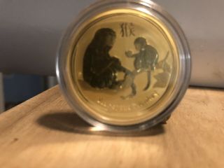 2016 Colorized Australia Year Of The Monkey 1/2 Oz.  999 Fine Silver Coin (9141)