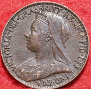 1898 Great Britain 1 Farthing Foreign Coin