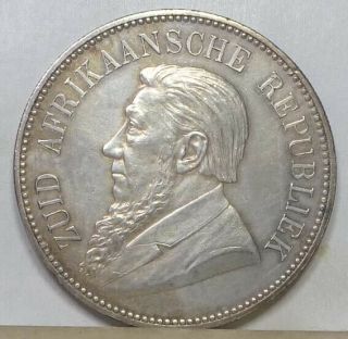 South Africa 5 Shillings Double Shaft 1892 Choice Au/uncirculated