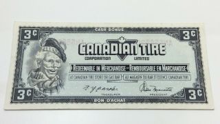 1974 Canadian Tire 3 Three Cents Ctc - S4 - A - An Circulated Money Banknote D132