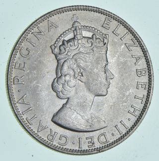 Silver - World Coin - 1964 Bermuda 1 Crown - World Silver Coin 22.  3 Grams 389