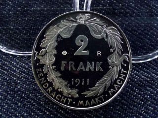 Belgium 2 Franc Silver (. 925) Coin 1911 Pp