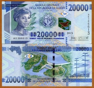 Guinea,  20000 (20,  000) Francs,  2015,  Pick,  Unc Denomination