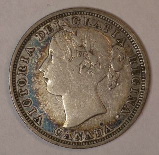 1858 Canada 20 Cent Sterling Coin Km - 4 One - Year Type Queen Victoria Scarce
