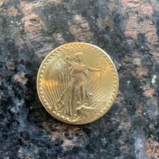 1927 U.  S $20 Gold St.  Gaudens Double Eagle Twenty Dollar Coin Detail