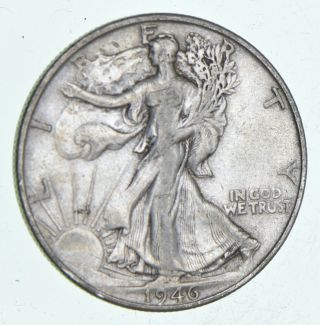 Xf,  1946 - S Walking Liberty 90 Silver Us Half Dollar - Coin 799