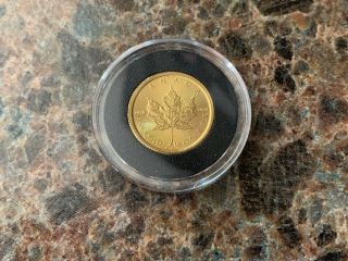 2015 - 1/4 Oz Gold Maple Leaf Coin -.  9999 Pure Gold - Royal Canadian