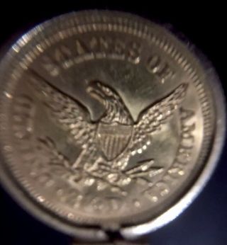 1857 - $2.  5 Usa Dollar Gold Coins Very Fine