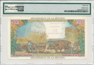 Départment de la Réunion Reunion 10 Nouveaux Francs ND (1971) Crispy PMG 64 2