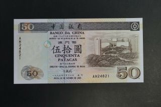 Macau P - 92a 1995 $50 Note In Gem - Unc Ah Series Notes Cv$85.  00 (k063)