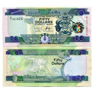 Solomon Islands 50 Dollars Prefix A/1 Nd (2004) P - 29 - Unc