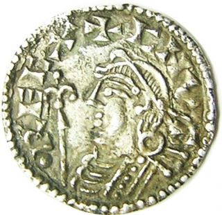 1016 - 1035 A.  D.  Silver Penny Of King Cnut Moneyer Morulf Of Stamford