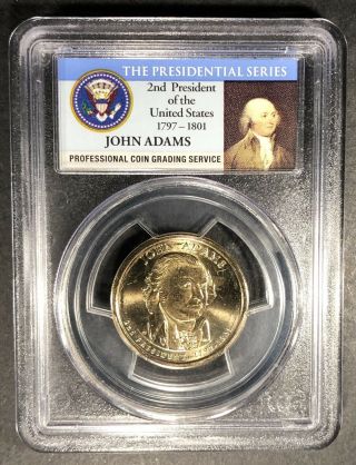 2007 - D John Adams Dollar Pos A Pcgs Ms - 66 First Day,  Buy 3 Get $5 Off