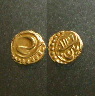 Gold Fanam Of Tipu Sultan_tiger Of Mysore_minted In The 1700 