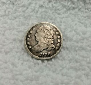 1836 Us Capped Bust Dime,  Full Liberty