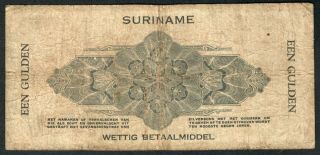 1940 Suriname 1 Gulden Note. 2