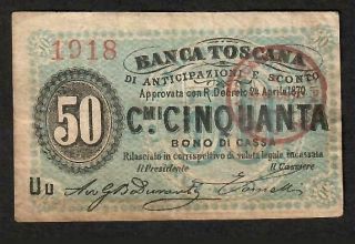 50 Centesimi From Italy 1870