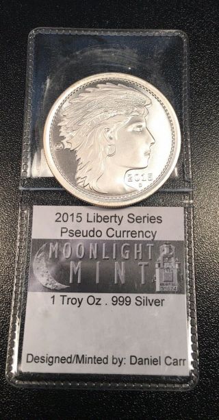 Daniel Carr 2015 Trade Pseudo Feathered Lib Early Trade 1oz Silver Minted 40