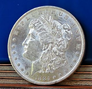 1884 - O Morgan Silver Dollar $1 Bu/ms