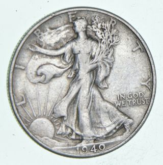 Xf,  1940 Walking Liberty 90 Silver Us Half Dollar - Coin 773