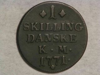 Denmark 1771 1 Skilling Fine
