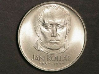 Czechoslovakia 1977 50 Korun Jan Kollar Silver Bu
