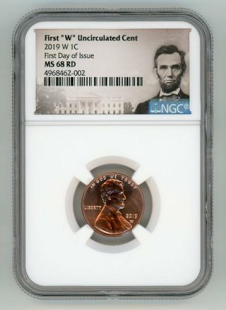 2019 W Lincoln Penny 1c Uncirculated Cent Ngc Ms68 Rd F.  D.  I 4968462 - 002