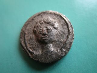 Byzantine Silver Coin.  Unknown Ruler.  Vandals.  Monogram.  Rrr