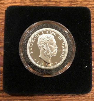 Gem Proof 1997 King Kalakaua I 1 Oz.  9995 Pure Royal Hawaiian Platinum Coin