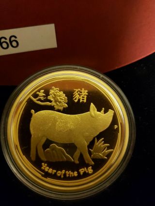 2019 Australian Lunar Year of the Pig 1.  35 oz Gold Proof 3 Coin set Australia 2