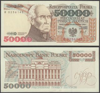 Poland 50000 Zlotych 1993 (xf, ) Crisp Banknote P - 153