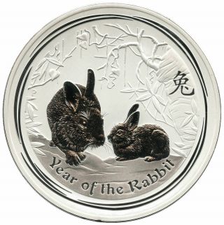 2011 Australia $30 Lunar Series Ii Year Of The Rabbit 1 Kilo.  999 Fine Silver