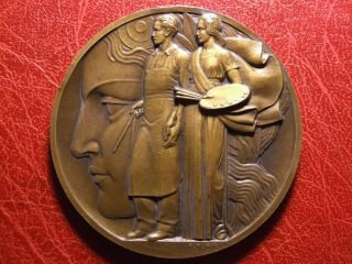 Art Deco International Exhibition Of Arts & Techniques Paris 1937 Medal By Turin