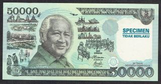 Indonesia 50000 Rupiah 1995 Unc - President Soeharto Specimen P133