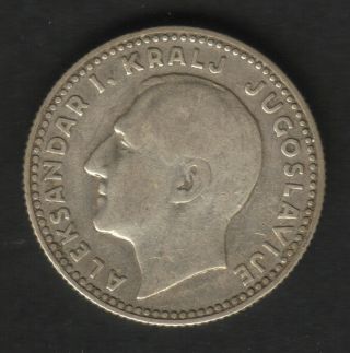 Yugoslavia 10 Dinara 1931.  SILVER Coin,  KM 10 2