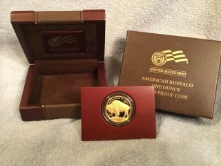 2010 W $50.  00 American Buffalo 1 Oz.  Gold Proof Coin With Display Box