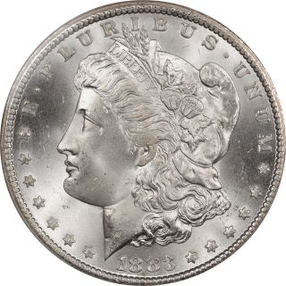 1883 - CC MORGAN DOLLAR PCGS MS - 66,  BLAZING WHITE MOOSE CAC APPROVED 2